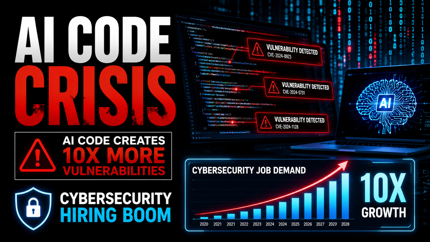 AI code creates 10x more vulnerabilities driving cybersecurity hiring boom 2026