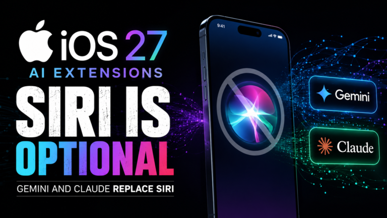 Apple iOS 27 AI Extensions 2026 - Siri replaced by Gemini and Claude
