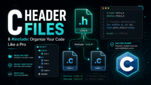 C header files include guards pragma once organize code with .h files
