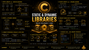 C static dynamic libraries linking dlopen shared objects guide