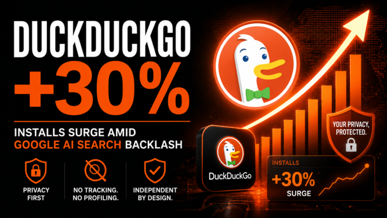 DuckDuckGo installs surge 30 percent Google AI search privacy concerns