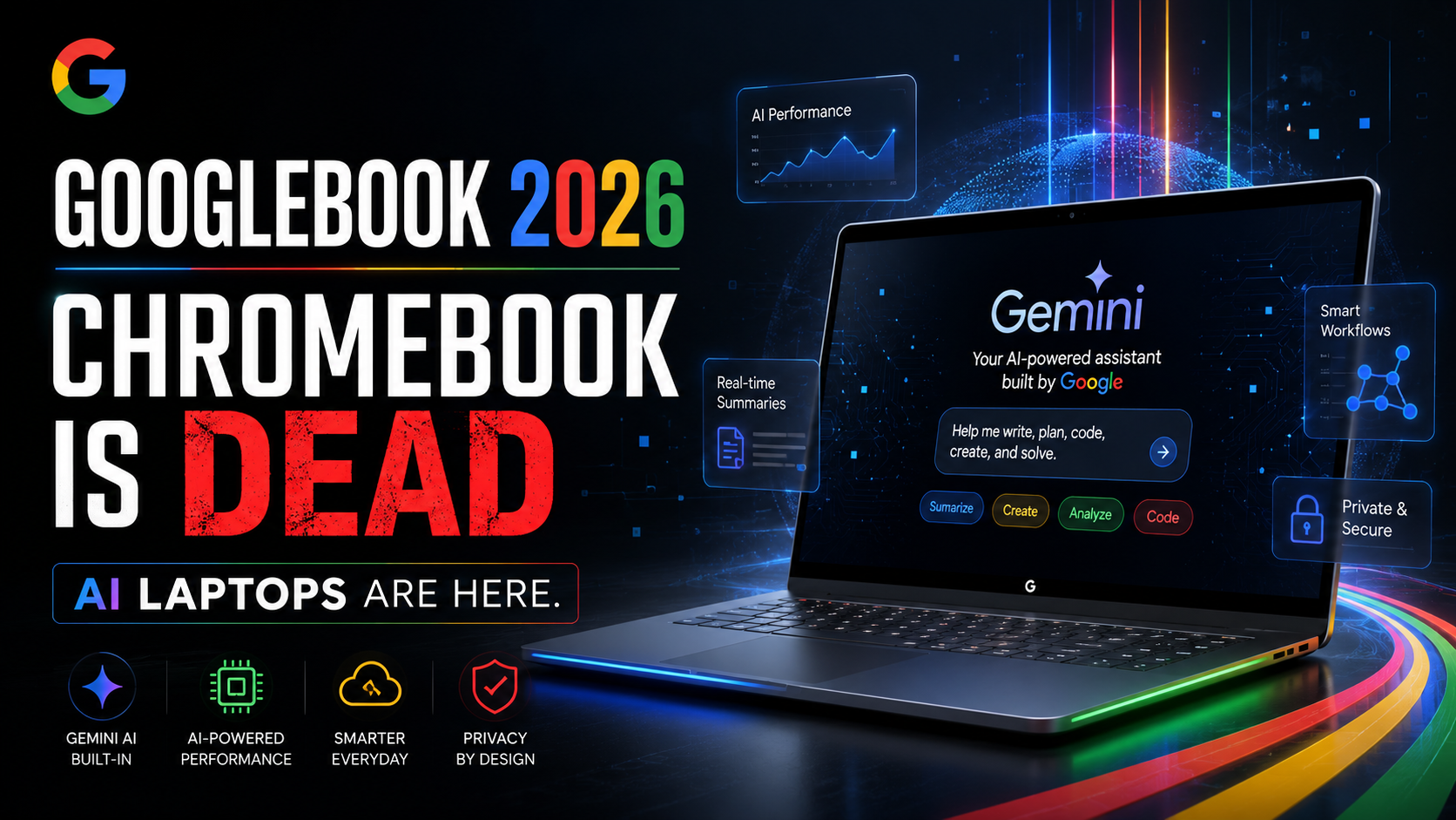 Google Googlebook 2026 Chromebook is dead AI laptops are here