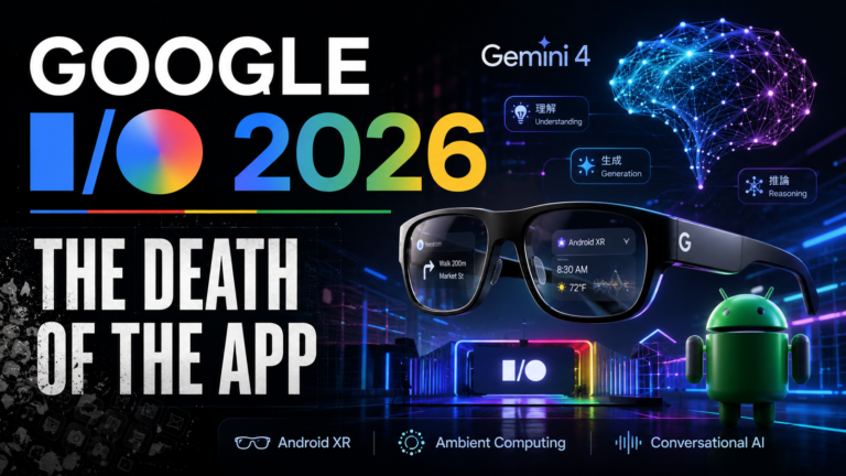 Google I/O 2026 Gemini 4 Android XR glasses death of the app