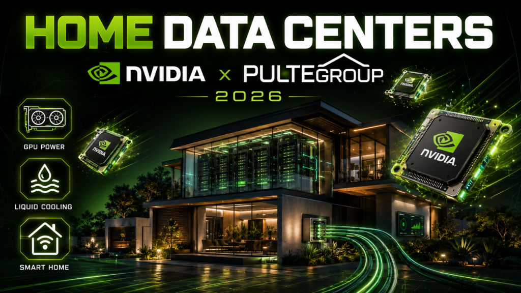 Home data centers 2026 Nvidia PulteGroup XFRA GPU liquid cooling smart home AI compute