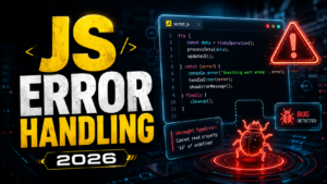 JavaScript error handling try catch throw custom errors guide