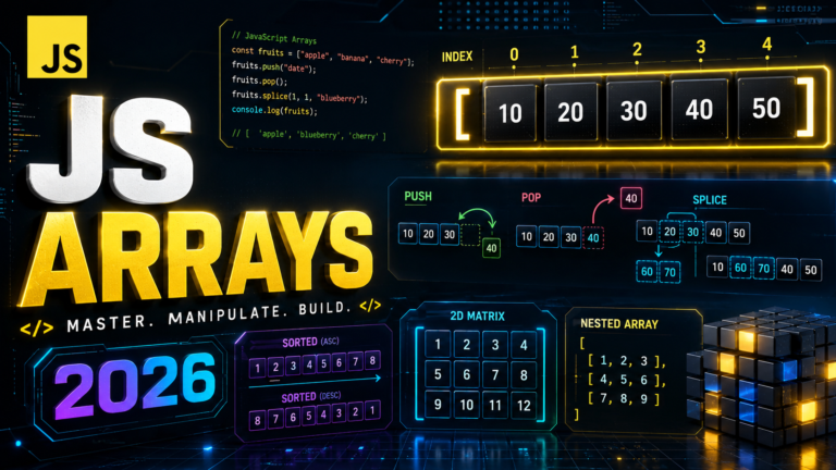 JavaScript Arrays 2026 Essential Methods Tutorial