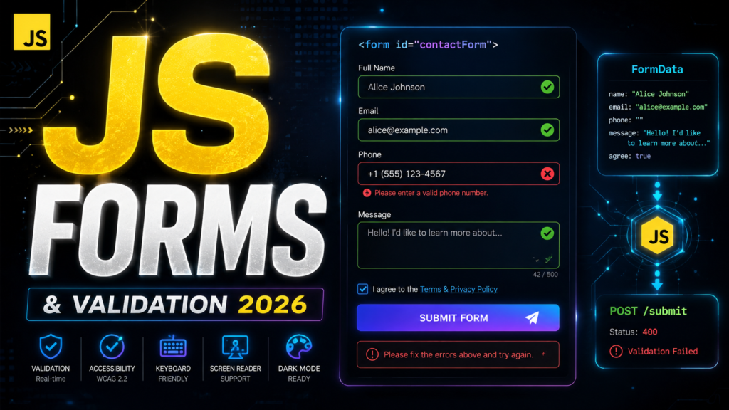 JavaScript Form Handling and Validation Tutorial 2026