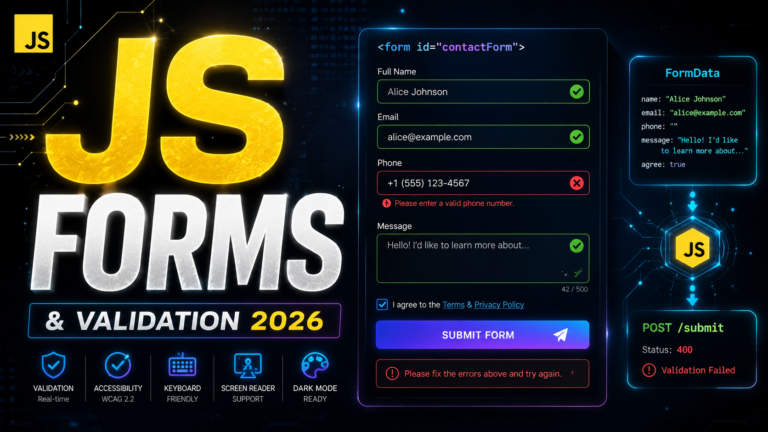 JavaScript Form Handling and Validation Tutorial 2026