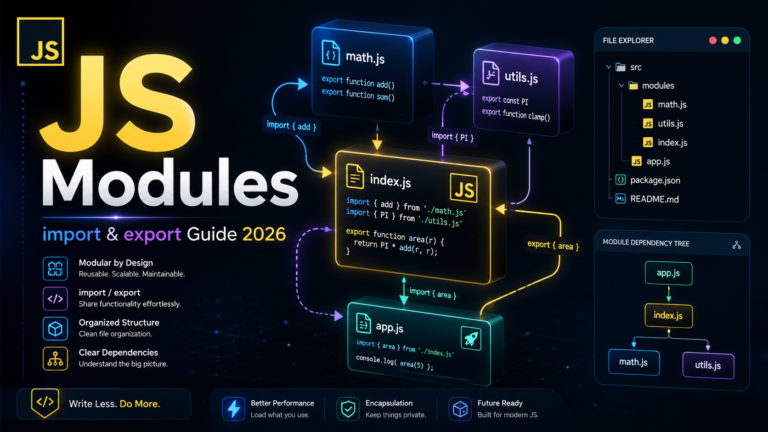 JavaScript Modules Import Export Guide 2026