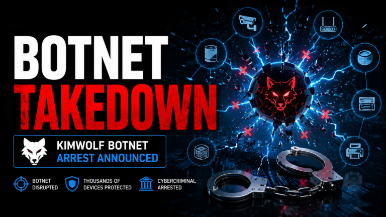 KimWolf botnet arrest DDoS 30 Tbps 2 million devices 2026