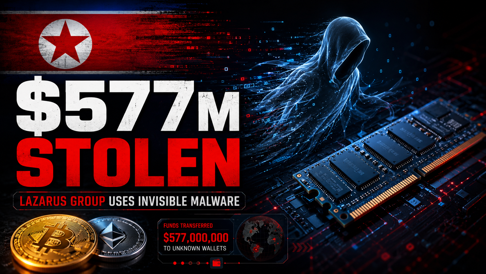 Lazarus Group RemotePE fileless malware 77M crypto theft 2026