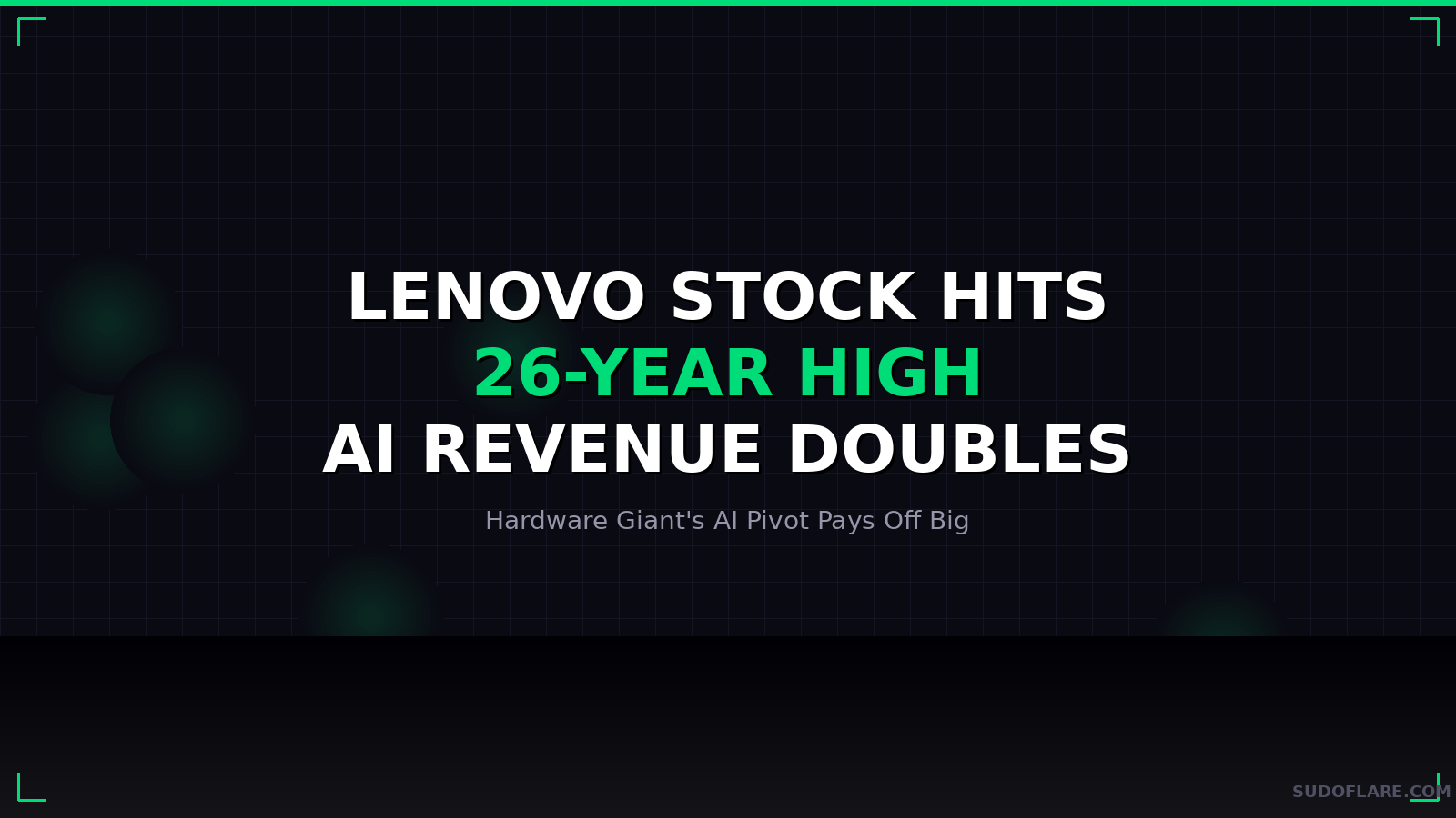 Lenovo stock 26 year high AI revenue doubles 2026