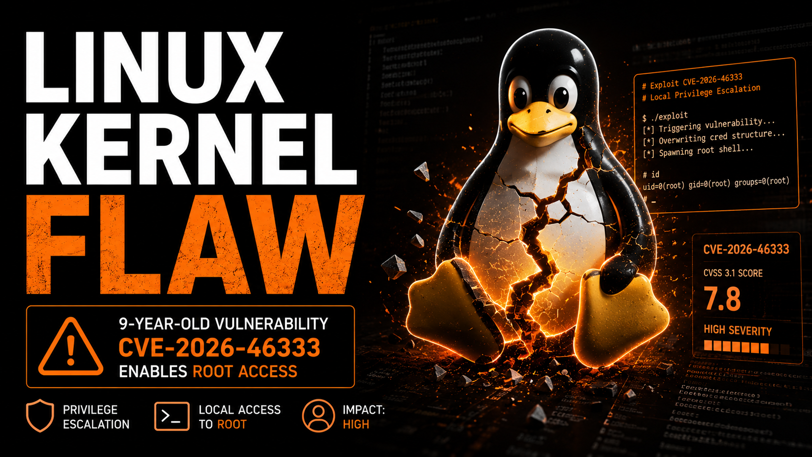 CVE-2026-46333 Linux kernel 9-year privilege escalation vulnerability