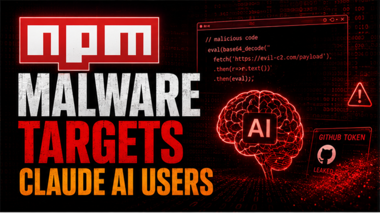 npm malware Claude AI users GitHub token leaked 2026