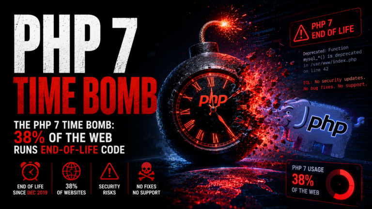 PHP 7 end-of-life security vulnerability AI exploits 2026