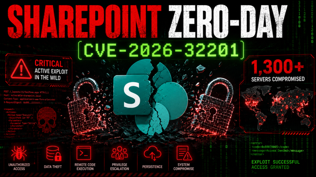 SharePoint Zero-Day CVE-2026-32201: 1,300 Servers Exposed - SudoFlare