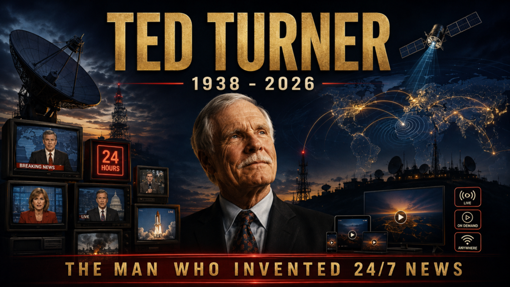 Ted Turner dies at 87 CNN founder original tech disruptor 24/7 news 2026