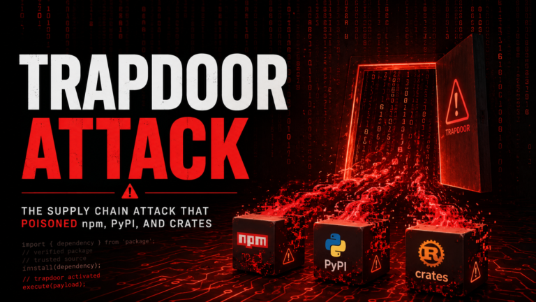 TrapDoor supply chain attack npm PyPI Crates.io credential stealing malware 2026