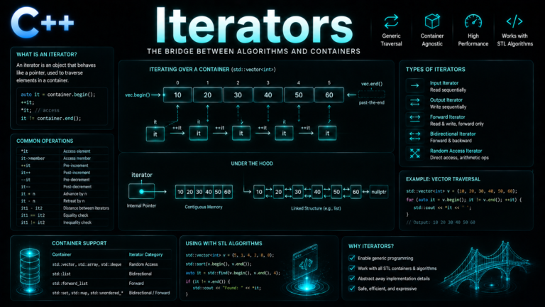 C++ iterators tutorial traversing containers