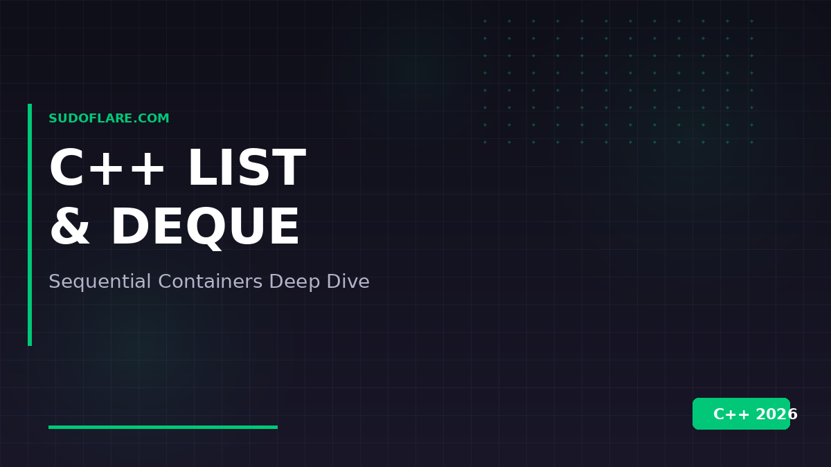 C++ list deque doubly-linked list double-ended queue tutorial