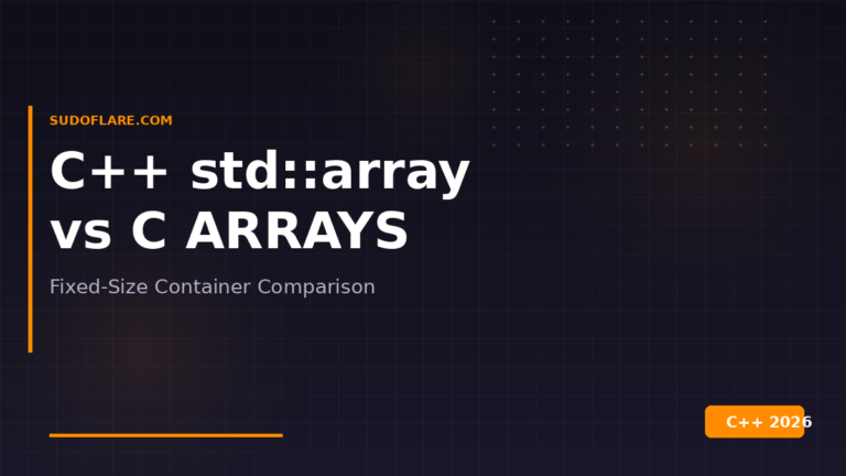 C++ std::array vs C arrays fixed-size container tutorial
