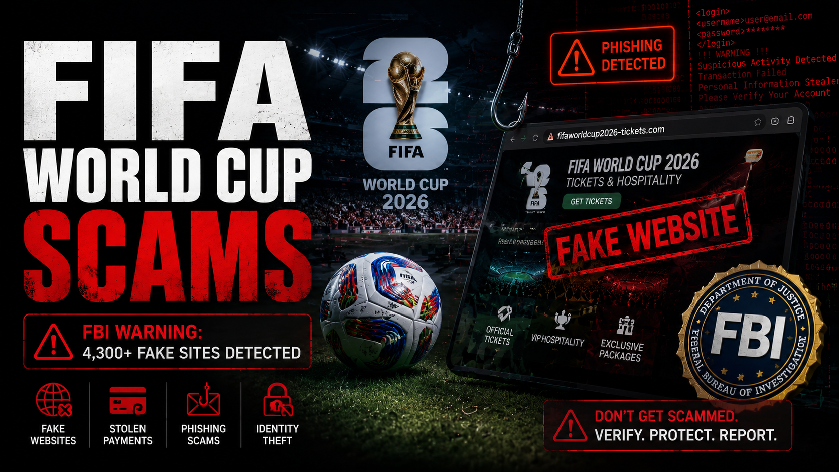 FBI warning FIFA World Cup 2026 fake sites cyber fraud scams