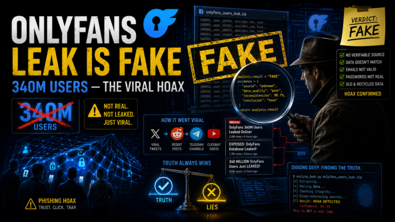 OnlyFans 340M user leak is fake viral hoax investigation debunked 2026